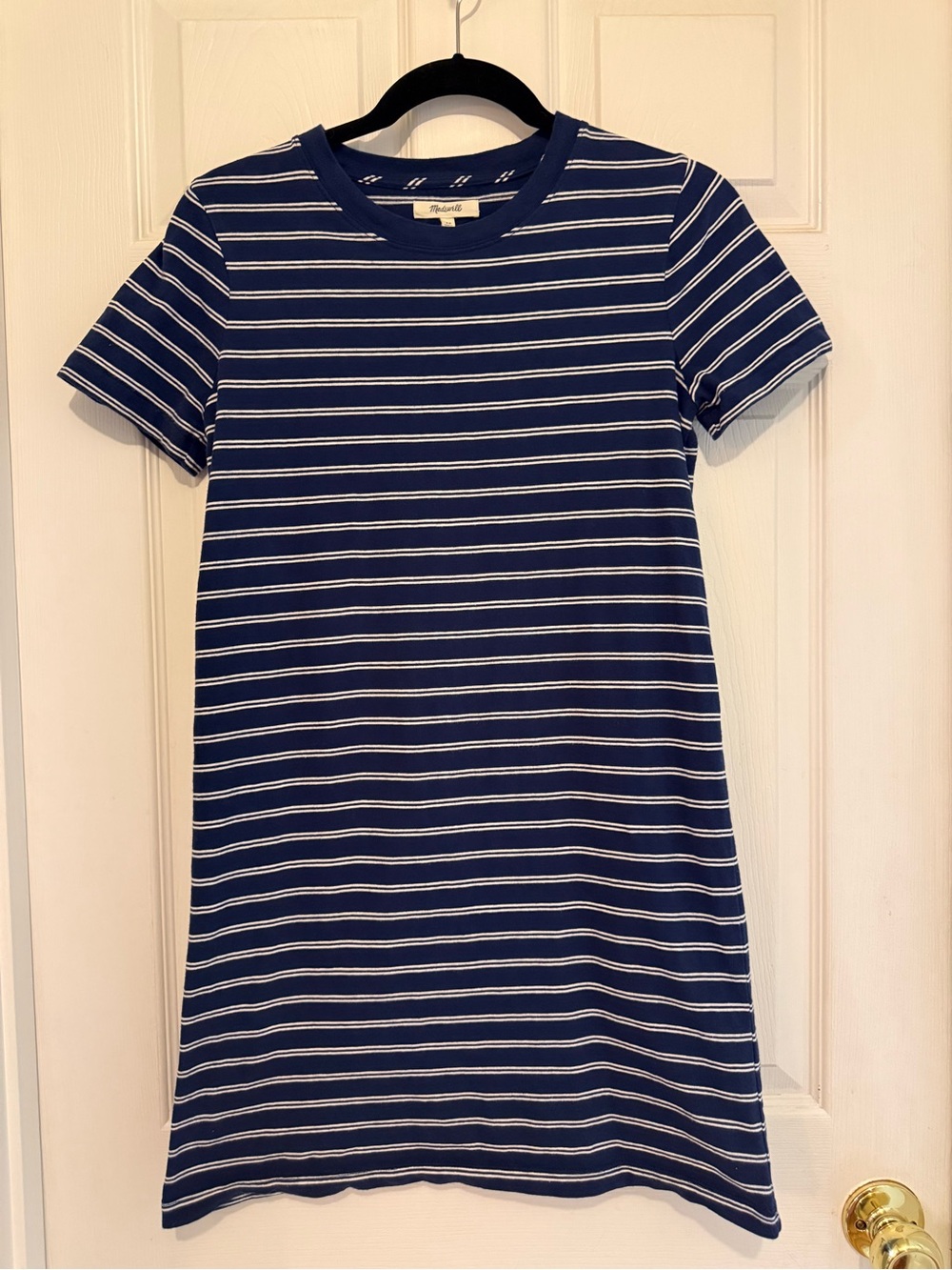 Madewell Navy & White Striped Tee Dress